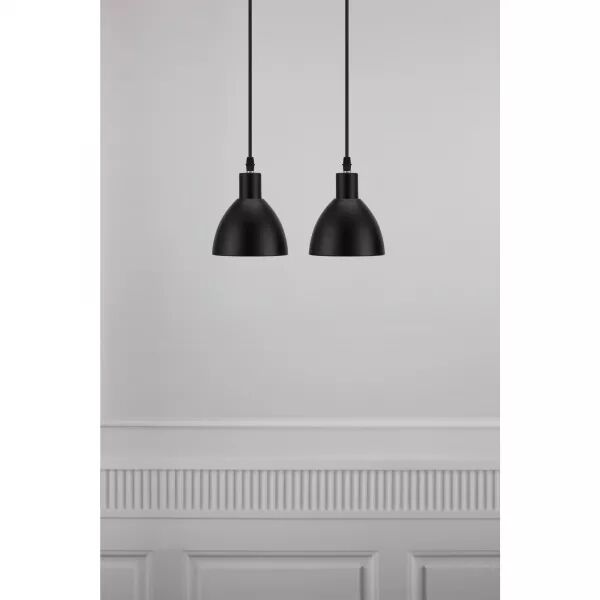 SUSPENSION - RAY X2 - M�TAL - NOIR -  E14