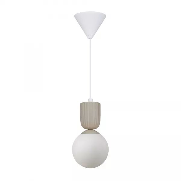 SUSPENSION - SADIE - C�RAMIQUE - BEIGE - E14