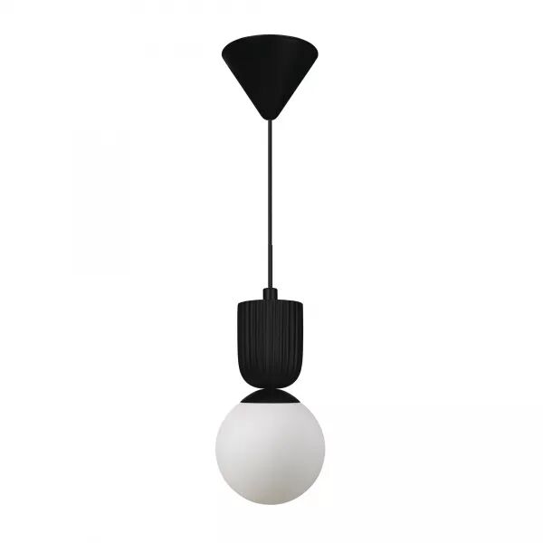 SUSPENSION - SADIE - C�RAMIQUE - NOIR - E14