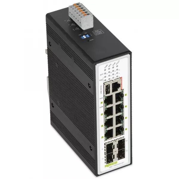 SWITCH ETHERNET ADMIN. 8 PORTS POE+ 1000BASE-T - 4 SLOTS SFP 1000 CEI 61850-3