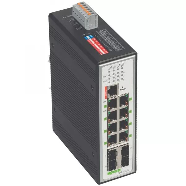 SWITCH ETHERNET ADMIN. 8 PORTS POE+ 1000BASE-T - 4 SLOTS SFP 1000