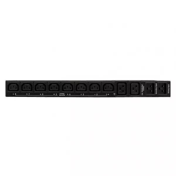 Syst�me de Transfert de Source, 3,8kW, 2 entr�es C20, 8 sorties C13 & 2 C19, 1U (PDUMH20HVATNET)