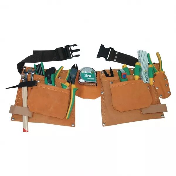 Tablier de travail cuir 10 poches (323005)