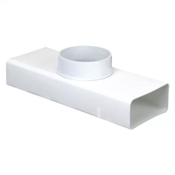 Te 55x220x125 - te 90� plastique rigide section 55x220 avec diam�tre 125 (460018)