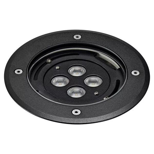 TECNISOL 150 - Enc.Sol Ext. IP67 IK10, rond, noir, LED 12W 10� 3000K 700lm (50660)
