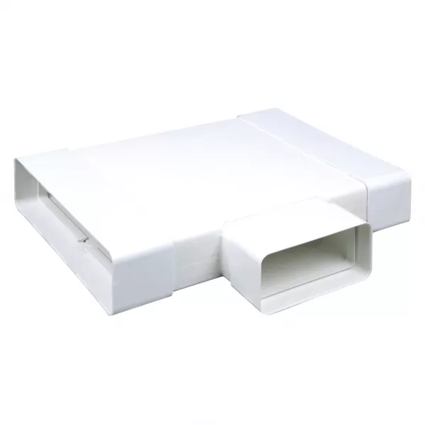 Tehr 55x110 - te horizontal rectangulaire plastique rigide section 55 x 110 (460023)