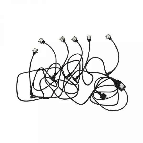 TERRASSO KIT SPOT 6 X 0,6W 12V 3000K ROND IP67 + ALIM