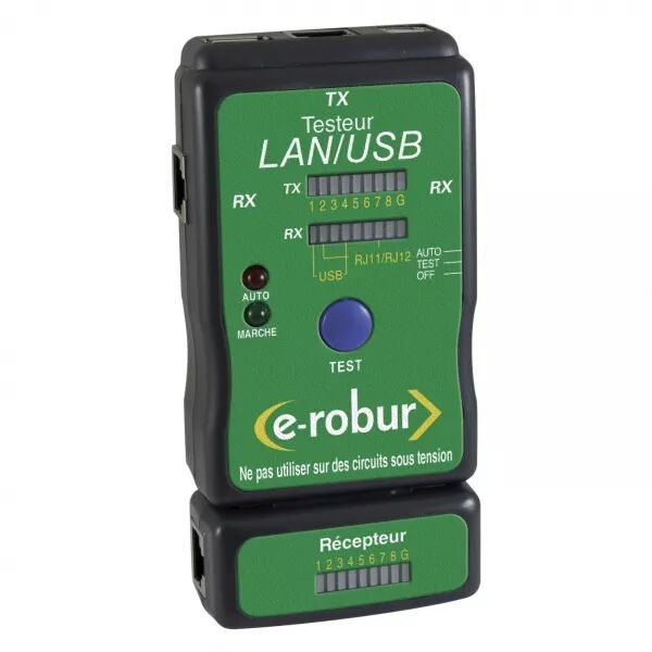 Testeur de c�bles Ethernet, t�l�phone, USB. Test continuit�, croisement, c/c (442076)