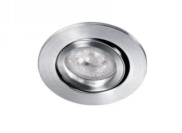TIPO R-12 - ENCASTR� GU5,3, ROND, ORIENTABLE ET BASC., ALU, LPE NON INCL.