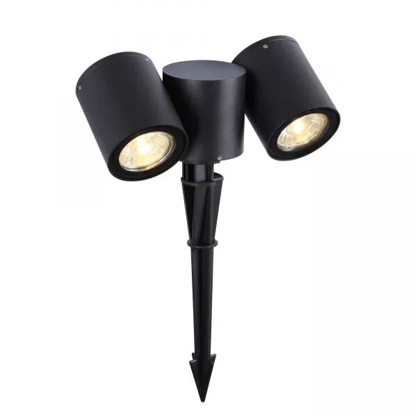 TOPAZE - PROJ. EXT. IP54 IK08 PIQUET, 2 T�TES, LPES LED 4,2W 3000K 500LM INCL.
