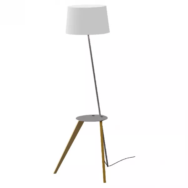TRIO LS G, E27, lampadaire asym�trique 40W maxi, livr� sans ampoule (TRI40G)