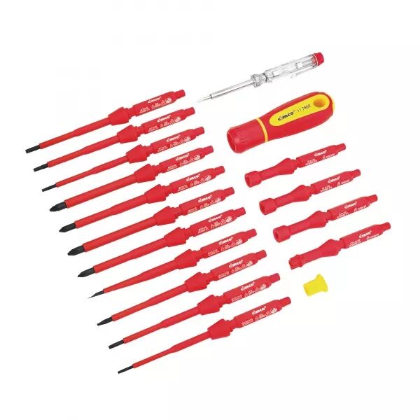 TROUSSE DE 18 TOURNEVIS ISOL�S 1000V INTERCHANGEABLE + 1 MANCHE