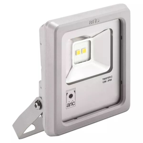 TWISTER 2 - Proj. Ext. IP65 IK08, gris, 110� LED int�gr�e 12W 4000K 1250lm (50405)