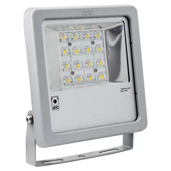 TWISTER 2 - Proj. Ext. IP65 IK08, gris, asy, LED int�gr�e 90W 4000K 9000lm (50486)