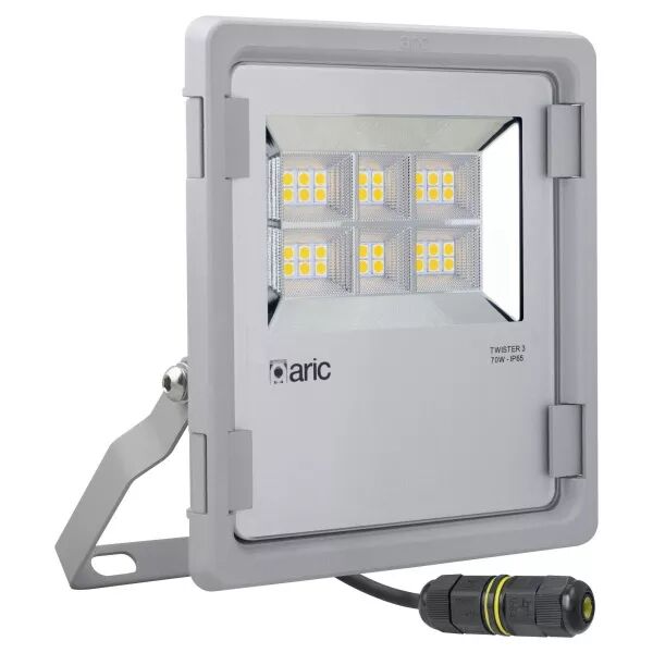 TWISTER 3 - Proj. Ext. IP65 IK08, gris, 90� LED int�gr� 70W 4000K 9100lm (50836)