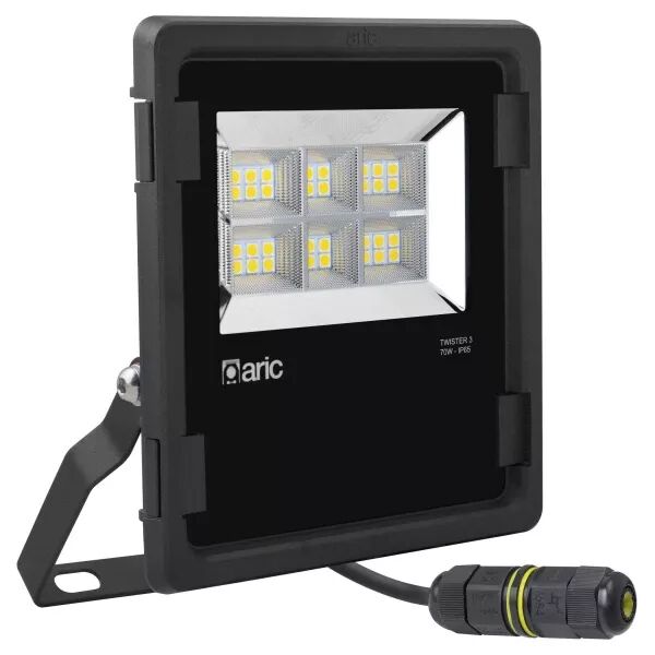 TWISTER 3 - Proj. Ext. IP65 IK08, noir, 90� LED int�gr� 70W 2400K 7700lm (50826)