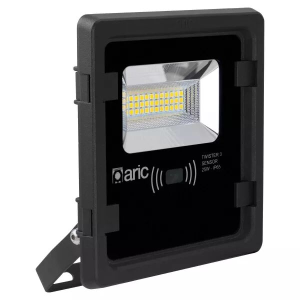 TWISTER 3 SENSOR, Proj. Ext. IP65 IK08, noir, LED 90� 25W 3000K 2500lm, a/sensor (50876)