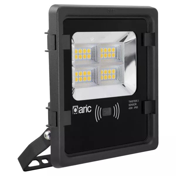TWISTER 3 SENSOR, Proj. Ext. IP65 IK08, noir, LED 90� 45W 3000K 4950lm, a/sensor (50877)