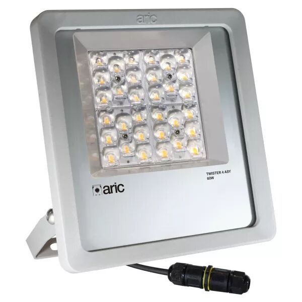 TWISTER 4 ASY gris 60W 3000K IP66 IK08, Asy 125�x65, 7020lm 50000h (51697)
