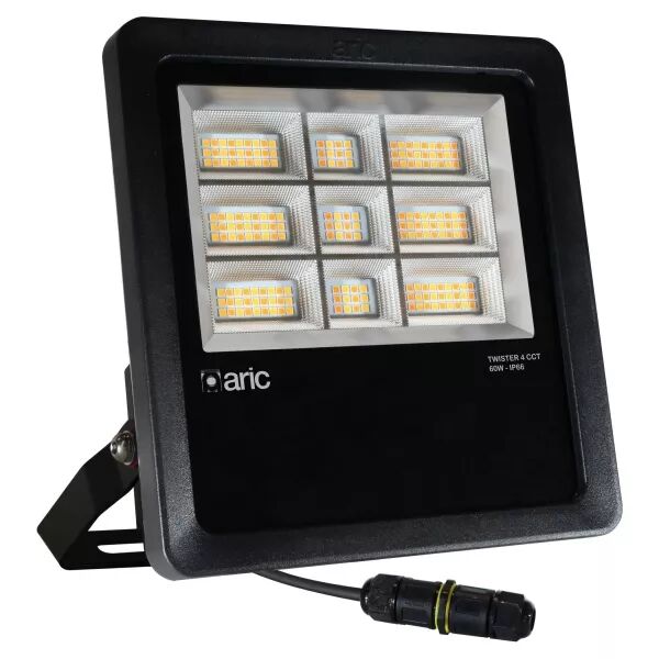 TWISTER 4 noir 60W 3CCT IP66 IK08 2200K/3000K/4000K 9000lm 90� 50000h (51688)