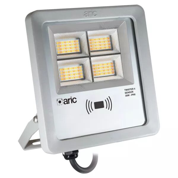 TWISTER 4 SENSOR gris 38W 3CCT IP66 IK08 2200K/3000K/4000K 5320lm 90� 50000h (51691)