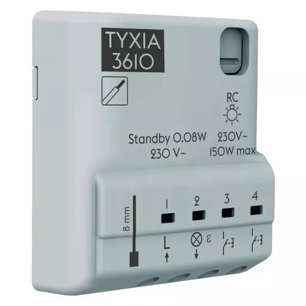 Tyxia 3610 | R�cepteur micromodule filaire �clairage 1 voie ON/OFF - Sans neutre (6351427)