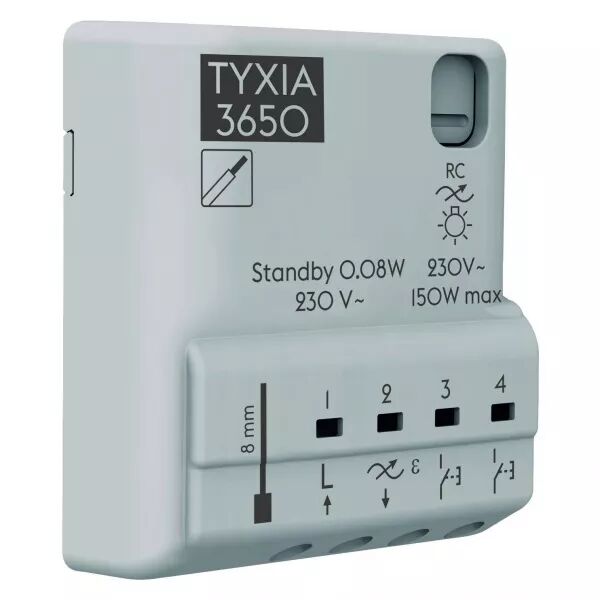 Tyxia 3650 | R�cepteur nanomodule filaire variation �clairage - Sans neutre (6351428)