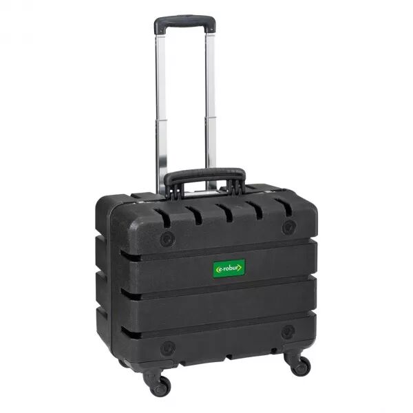 Valise 2 plateaux en PEHD avec trolley et 4 roulettes pivotantes (322011)