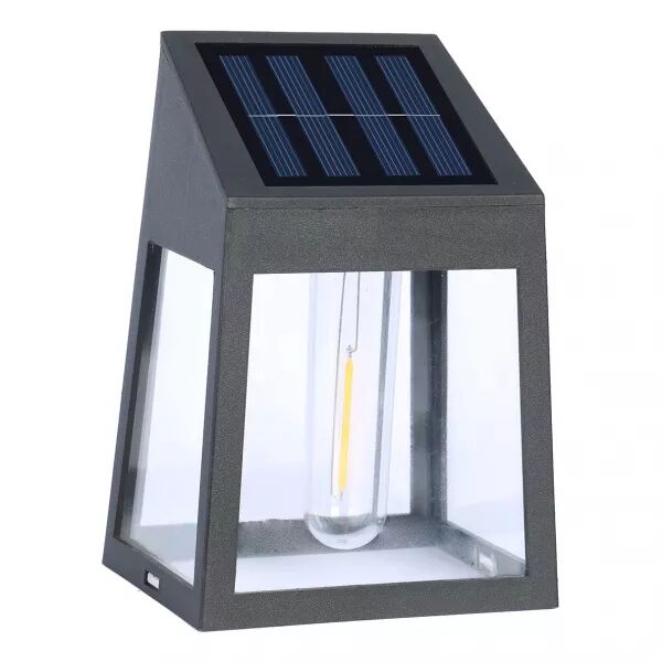 VELAMP - Applique LED � recharge solaire, effet Filament. Noir (SL234)