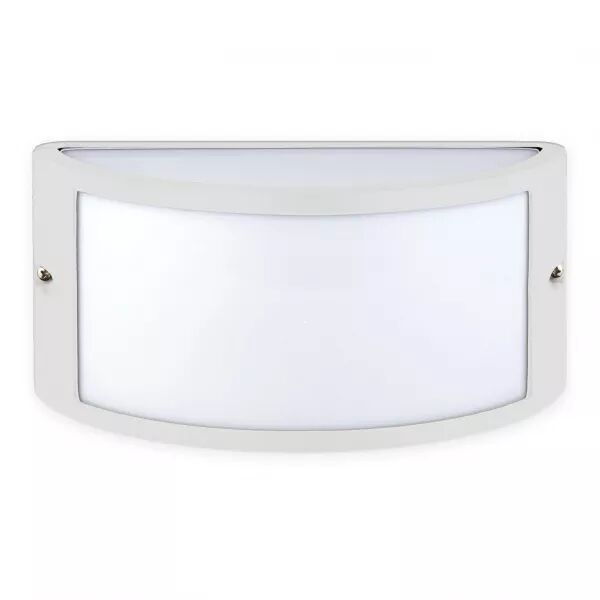 VELAMP - Applique murale en demi-lune E27. Design moderne. IP54. Blanc (IS701-W)