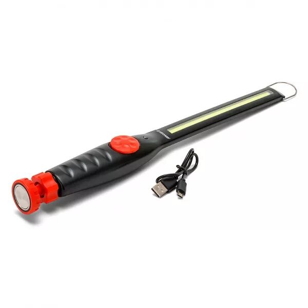 VELAMP - BLACKMAN : Lampe de travail rechargeable extra plate LED COB 3W avec socle (IR578)