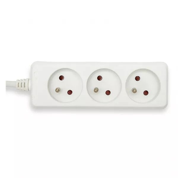 VELAMP - Bloc multiprise 3x16A, 1m H05VV-F3G1.0MM2, CE & NF (MULTIP-FR-3)