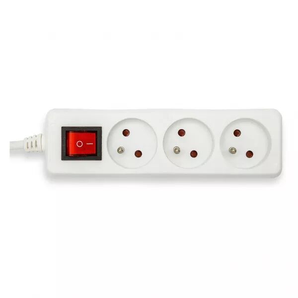VELAMP - Bloc multiprise 3x16A avec interrupteur, 1m, CE & NF (MULTIP-FR-I-3)