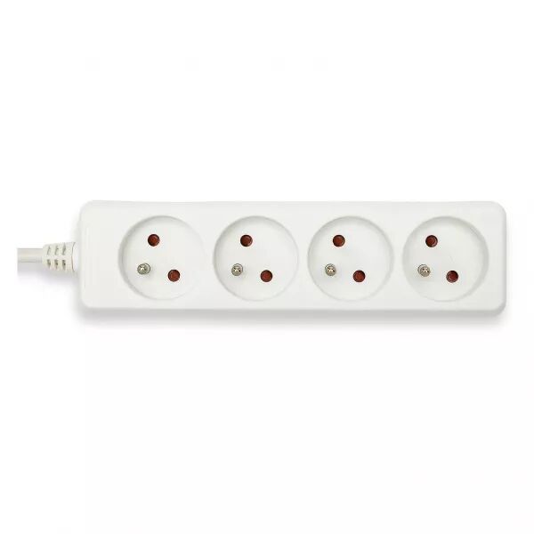 VELAMP - Bloc multiprise 4x16A, 1m H05VV-F3G1.0MM2, CE & NF (MULTIP-FR-4)