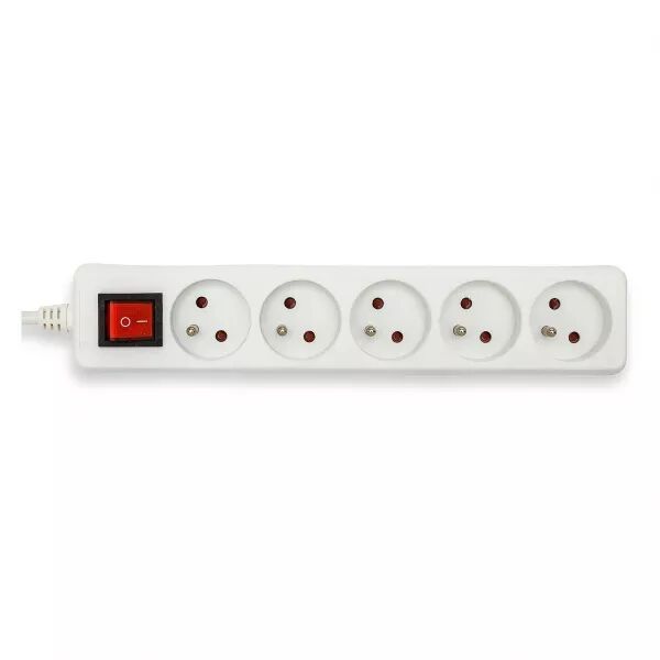 VELAMP - Bloc multiprise 5x16A avec interrupteur, 1m, CE & NF (MULTIP-FR-I-5)