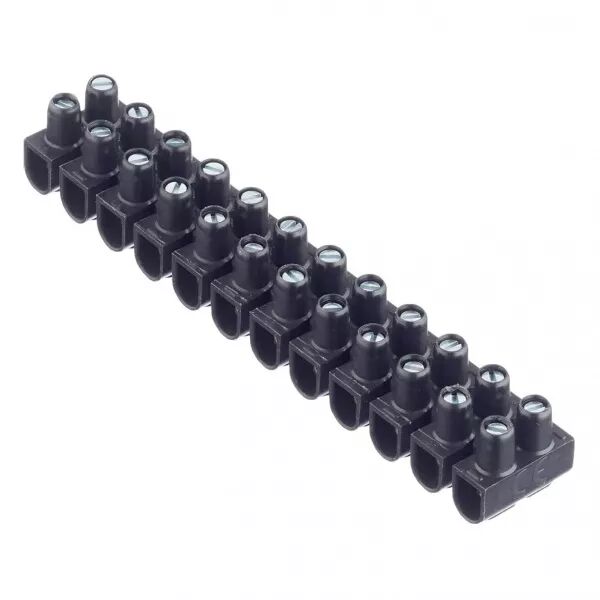 VELAMP - Borniers de raccordement en PP, TBS-60A-25mm2. Noir. Barrette de 12 borniers (MG394)