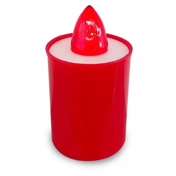 VELAMP - Bougie votive Led 9 cm, Dur�e 90 jours, rouge avec lumi�re rouge fixe (IL013-R)