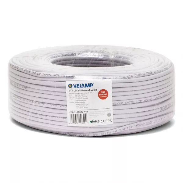VELAMP - C�ble r�seau CAT5E UTP 100mt en bobine (LAN5EU-100)