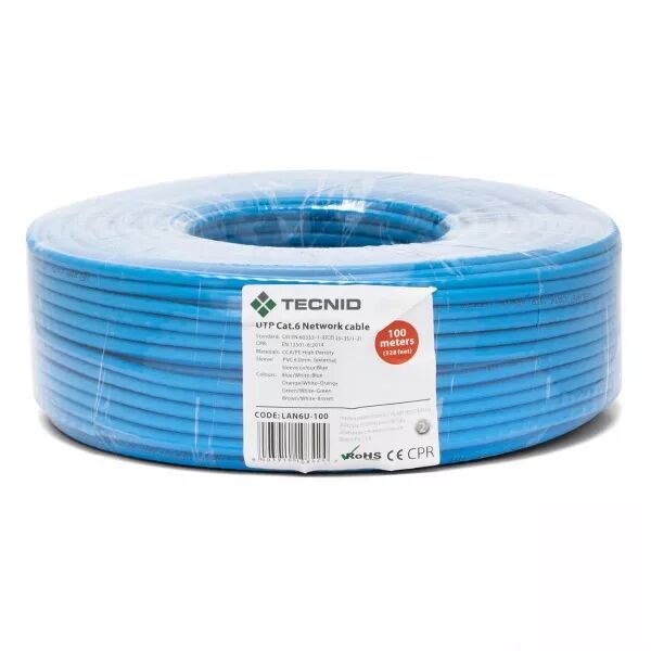 VELAMP - C�ble r�seau CAT6 UTP 100mt en bobine (LAN6U-100)