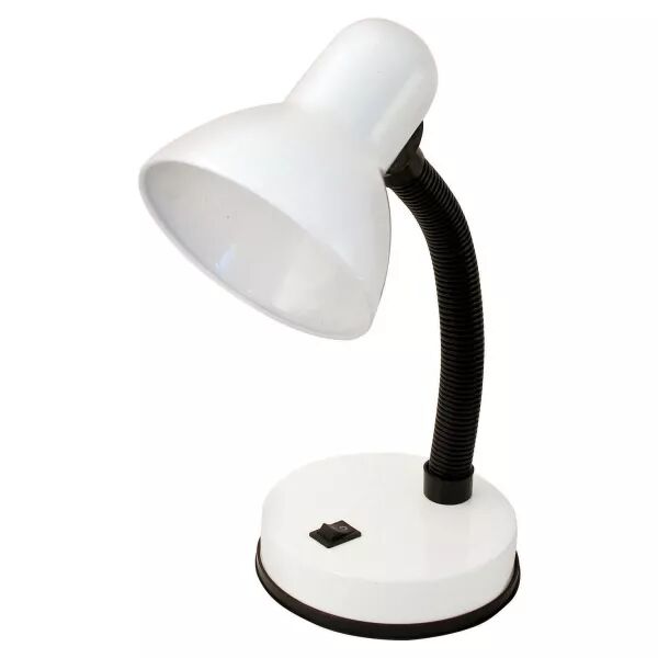 VELAMP - CHARLESTON: Lampe de bureau avec culot E27, blanc (TL1201-B)