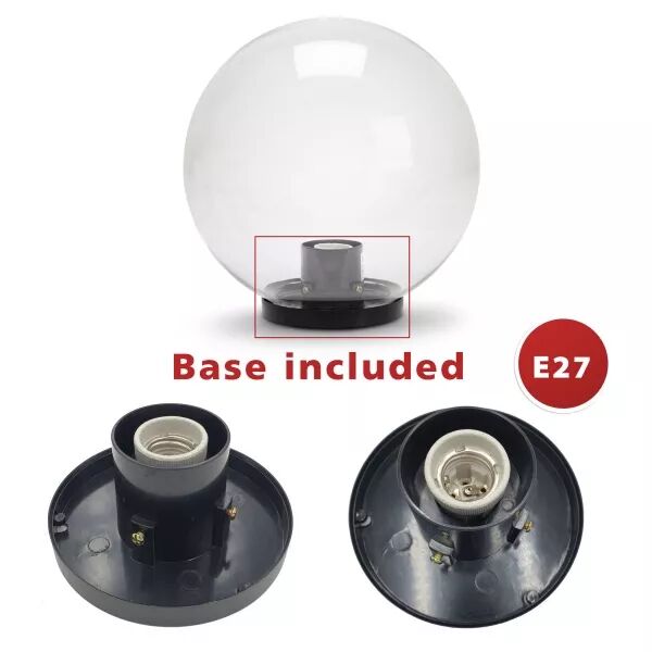 VELAMP - Globe d\'ext�rieur en PMMA, 200mm, E27, transparent (SPH205)