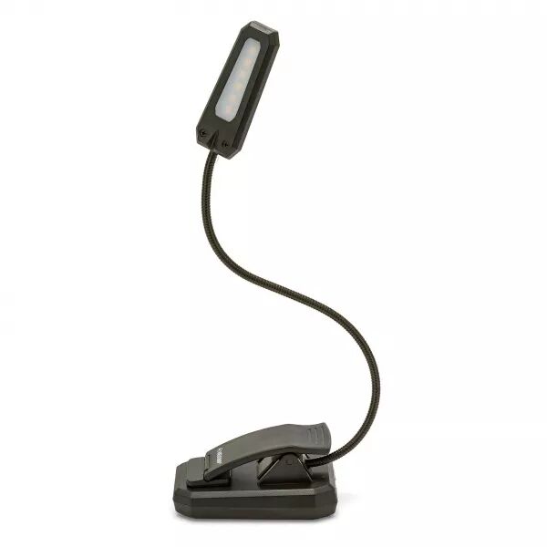 VELAMP - Lampe de lecture rechargeable LED 2W, avec clip (IR236)