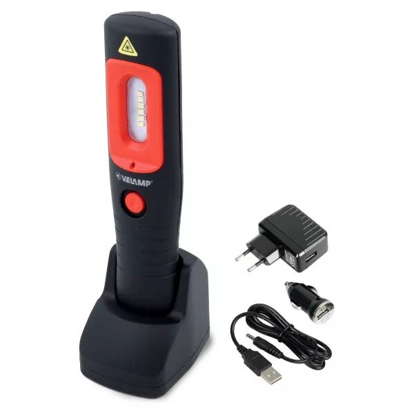 VELAMP - Lampe de travail rechargeable 3W LED COB. Avec base de chargement (IS475)