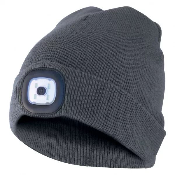 VELAMP - LIGHTHOUSE : Bonnet � LED 100 Lumens rechargeable gris fonc� (CAP02)