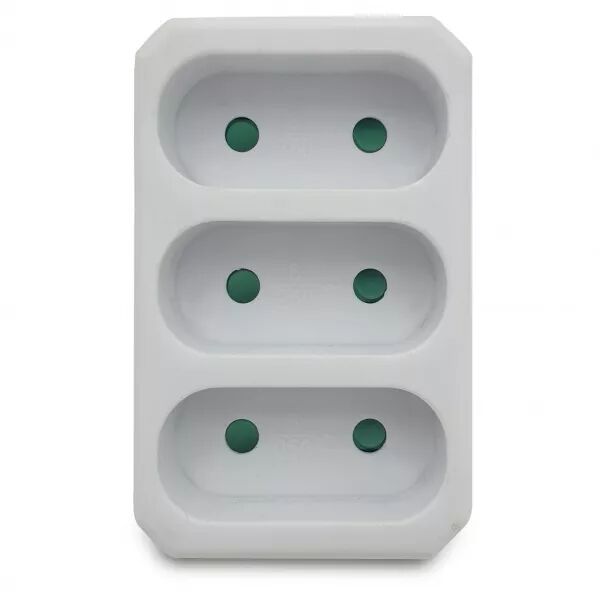 VELAMP - Multiprise 3 prises �lectriques frontales 3x6A (ADAT-FR-2)