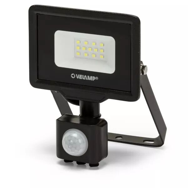 VELAMP - PADLIGHT5, projecteur LED SMD 10W 800 lm IP44, noir 6500K. Avec IR (IS743-5-6500K)