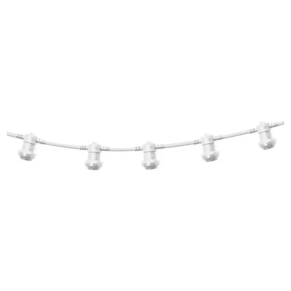 VELAMP - PARTY LIGHT: Guirlande IP44 prolongeable 10m, 10 douilles E27, blanc (PS100W)
