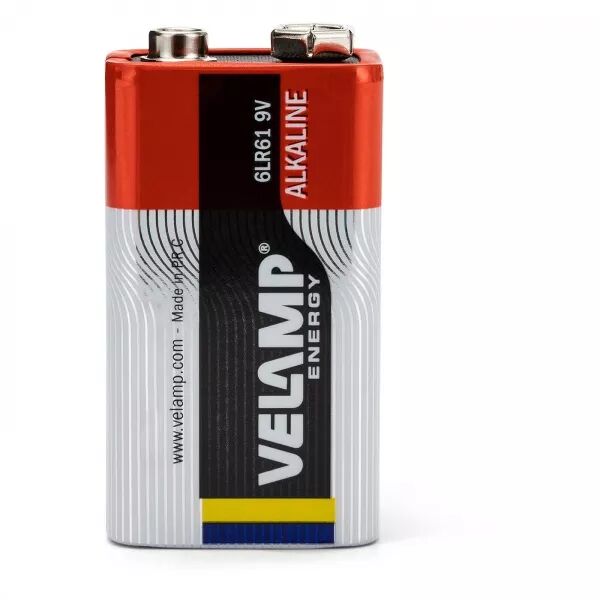 VELAMP - Pile alcaline 6LR61, 9V (6LR61/1BP)