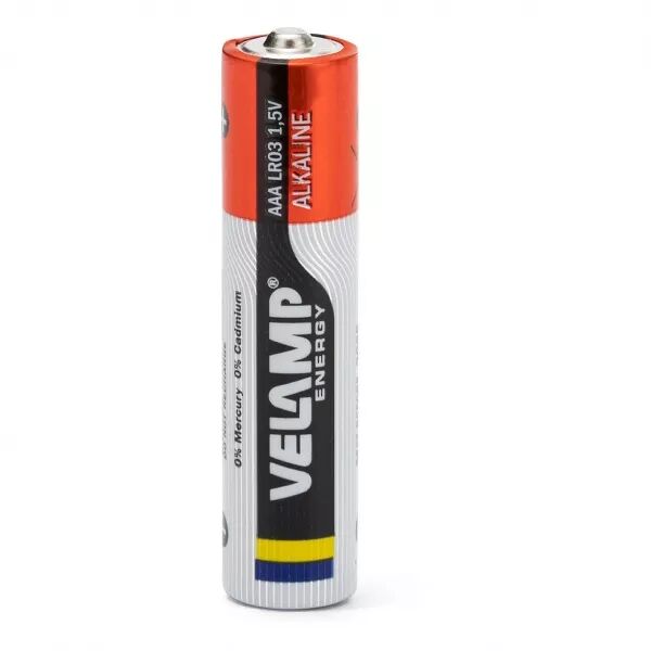 VELAMP - Pile alcaline mini stylet LR03 AAA, 1,5V - Blister de 4 (LR03/4BP)