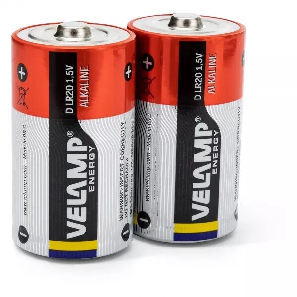 VELAMP - Pile pour lampe de poche alcaline, LR20 D, 1,5V. 2 pi�ces (LR20/2BP)